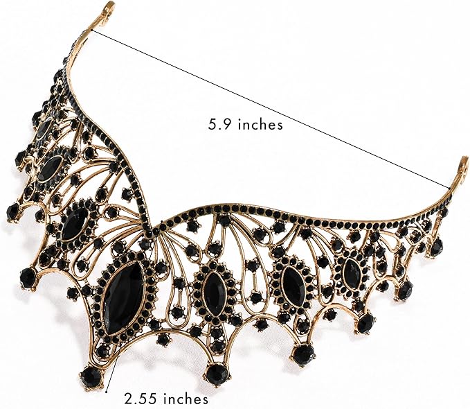 TAROSE Silver Tiaras for Women and Girls, Crystal Gold Crowns for Women, Hair Accessories for Bride/Halloween/Prom/Birthday