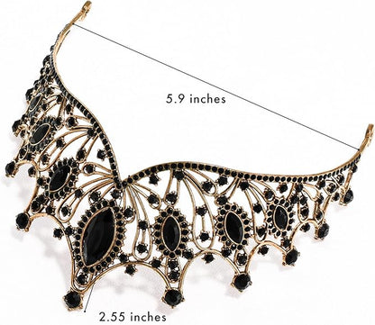 TAROSE Silver Tiaras for Women and Girls, Crystal Gold Crowns for Women, Hair Accessories for Bride/Halloween/Prom/Birthday