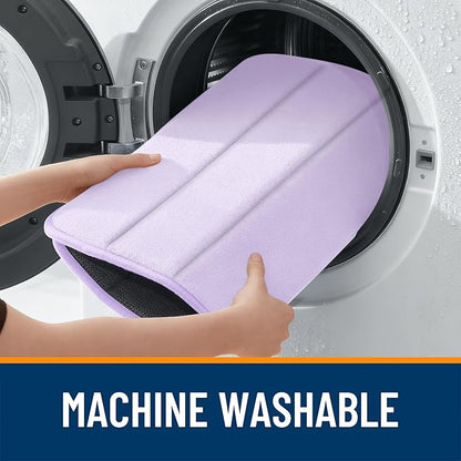 OLANLY Memory Foam Bath Mat 36x24, Super Soft Absorbent Bathroom Rugs, Quick Dry, Machine Washable Shower Floor Rugs, Bathmat Carpet, Bathroom Home Decor Accessories, Lavender