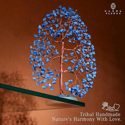 Crystal Trees for Home and Office Decoration, Turquoise Chakra Healing Crystals Feng Shui Handmade Trees for Positive Energy, Money, Good Luck, Christmas Decor, Birthday Gifts for Women, Mom
