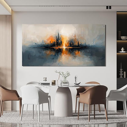 Abstract Wall Art Decor Modern Black Wall Art Prints Abstract Canvas Art Wall Decor Wall Art Pictures For Living Room Canvas City Wall Art Decorations Artwork For Walls Bedroom Ofifice Home Decor 20" X 40"