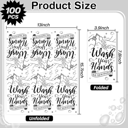 100 Pcs Disposable Hand Towels for Bathroom - 3-Ply Premium Quality Paper Guest Towels Disposable Bathroom Guest Napkins for Powder Room Wedding Birthday Holiday Anniversary Party