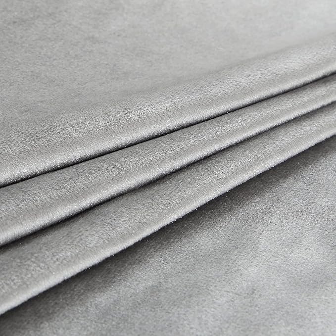 PRIMROSE Light Grey Curtains 72 inch for Living Room,2 Panels Drapes Blackout Rod Pocket Back Tab Window Treatment Room Darkening Thick Decorative Curtains for Bedroom