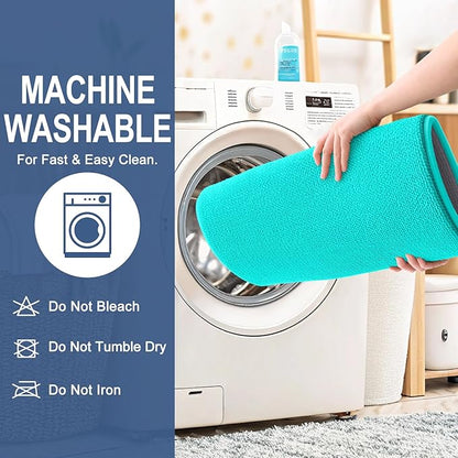 OLANLY Thick Memory Foam Bath Mat Rug 24x16, Extra Soft Absorbent Bathroom Rug, Quick Dry Bath Mats, Non-Slip, Machine Washable Carpet for Bathroom, Tub and Shower, Home Decor Accessories, Teal