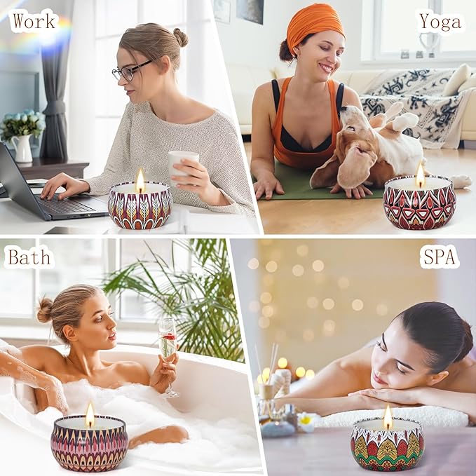 Candle Gift Set, 18 Pack Scented Soy Candles for Home, Long Burning Aromatherapy Candles, Holiday & Christmas Luxury Gift Set for Women