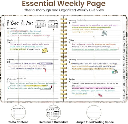 2026 Planner, Weekly and Monthly Planner for Women, Jan 2026 - Dec 2026 Pretty 2026 Calendar Planner with Monthly Tabs, Inner Pocket, Spiral Binding, Perfect for Office Home School - 6.3" x 8.5", Magical Forest