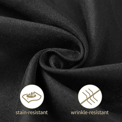50pcs Polyester Cloth Napkins - 20 x 20 inch Black Dinner Washable Napkins with Hemmed Edges for Restaurant/Wedding/Hotel(50,Black)