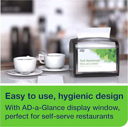 Tork Xpressnap® White Dispenser Napkin N4, One-at-a-Time Dispensing, 1-ply, 1/4 Fold, 13" x 8.5 ", 12 x 500 Napkins, 109000