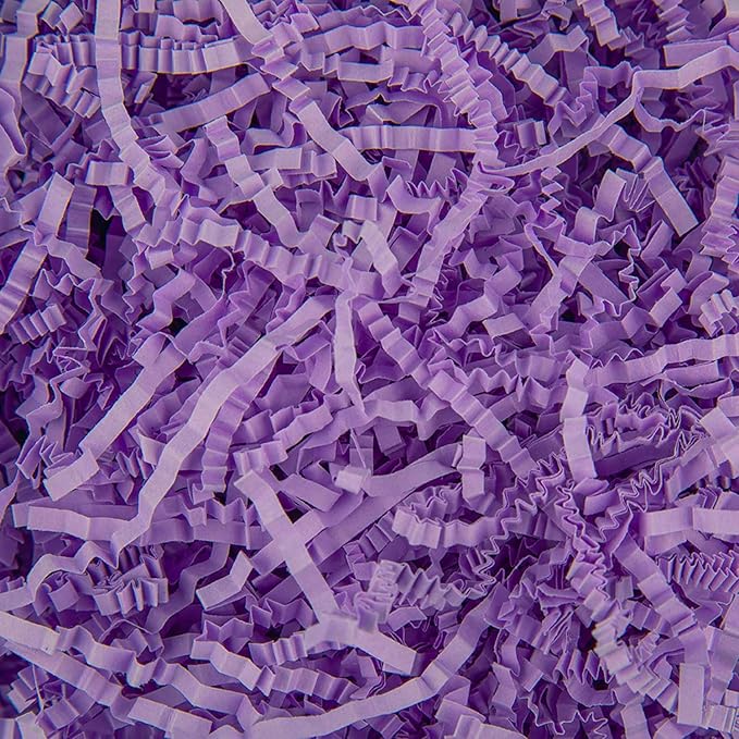 Caleihd 1/2 LB Crinkle Cut Paper Shredded Filler Paper for Gift Baskets Gift Box Confetti Paper Shreds Decoration Stuffing for Birthday, Weddings, Anniversaries, Christmas Wrapping Purple