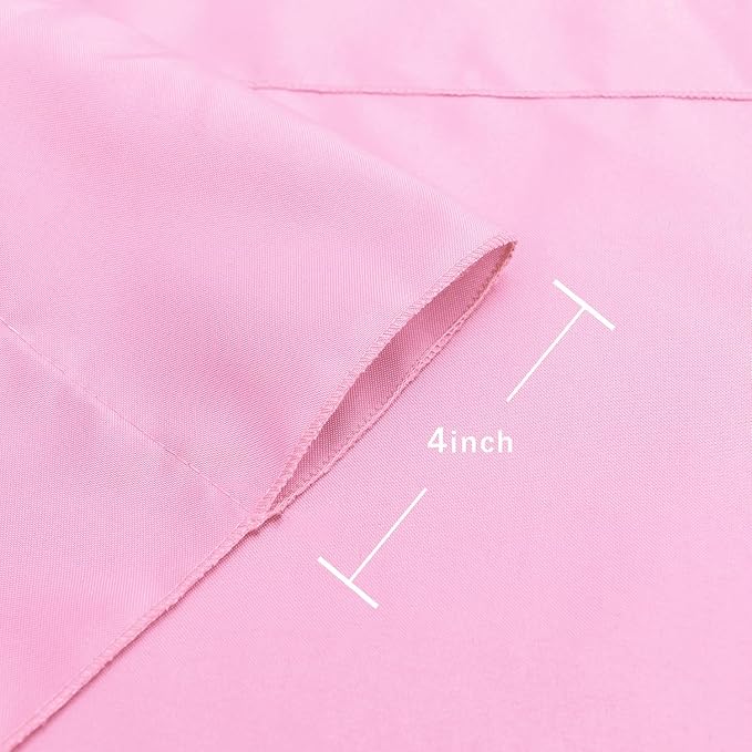 Hiasan Pink Backdrop Curtains for Parties, Polyester Photography Backdrop Drapes for Baby Shower, Wedding Decorations, 5ftx7ft, Set of 2 Panels