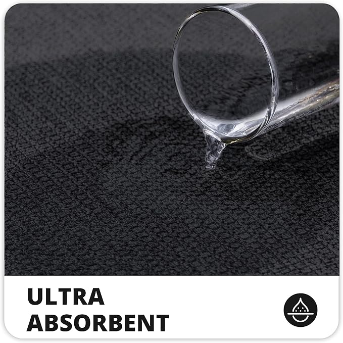 Bath Mat,Ultra Thin Bathroom Runner Rugs,Large Bath Mats for Bathroom,Quick Dry,Non-Slip,Machine Washable,Low Pile,Bath Rug,Shower Outside,Sink,Home Decor Accessories.Black,3'x6'(36x72inch)