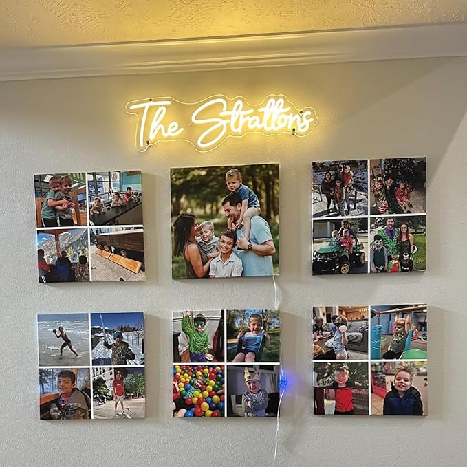 Custom Neon Sign Wedding Last Name, Plug/Battery Operated Neon Light Sign Customizable for Backdrop Reception, Personalized Lighted LED Signs for Business, Kids Room Bedroom Wall Decor 2026 Xmas Gift
