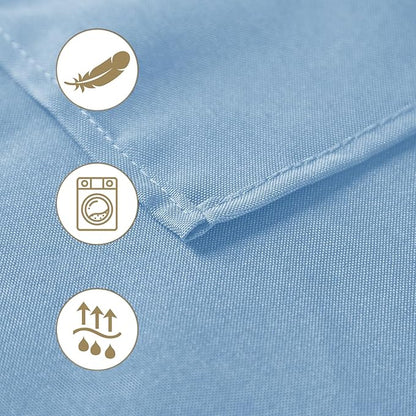 25pcs Polyester Cloth Napkins - 20 x 20 inch Blue Mist Dinner Washable Napkins with Hemmed Edges for Restaurant/Wedding/Hotel(25,Blue Mist)