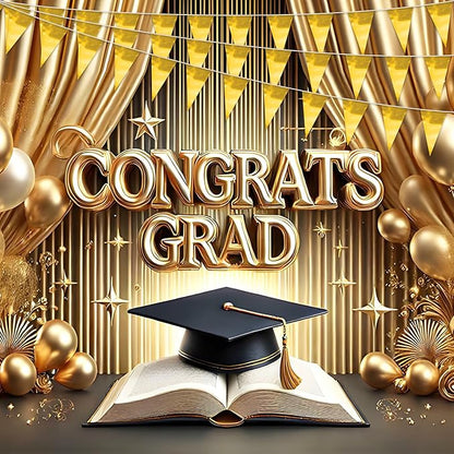 130FT Gold Glitter Triangle Pennant Banner Flag Metallic Bunting Fabric Garland for Christmas Graduation Wedding Engagement Anniversary Bachelorette Birthday Bridal Shower Valentine's Party Decor