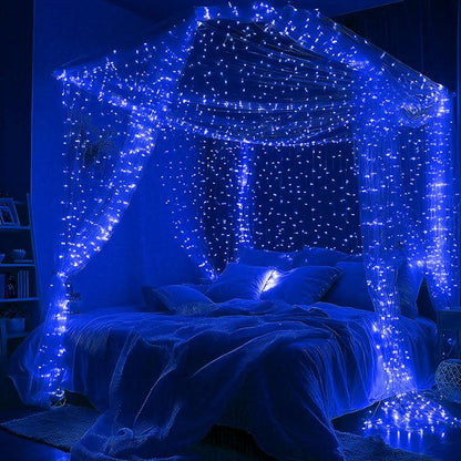 Joomer Battery String Lights, 2PACK Total 32FT 100 LED Battery Operated String Light, Twinkle Fairy Lights with Timer for Home, Garden, Store, Party, Holiday, Indoor Decor (Blue)