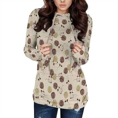 Halloween Sweatshirts For Women Long Sleeve Spooky Graphic Sweatshirts Pumpkin Pullover Halloween Party Club Wear
