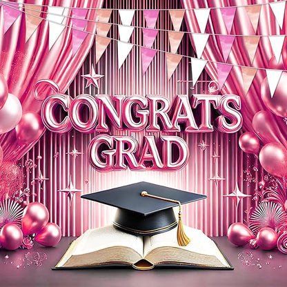 32.8FT Rose-Gold Pink Glitter Triangle Pennant Banner Flag Metallic Bunting Fabric Garland for Christmas Graduation Wedding Engagement Anniversary Bachelorette Bridal Shower Valentine's Party Decor