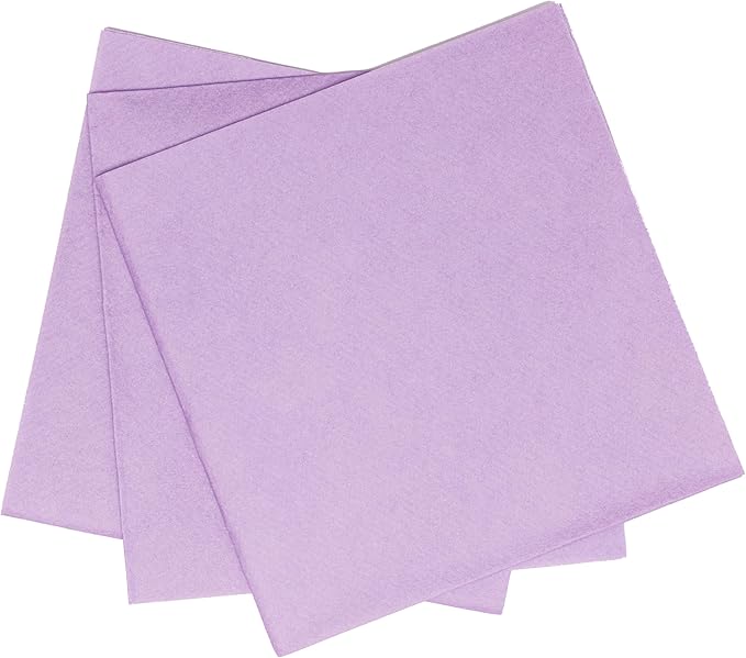 AMERICAN HOMESTEAD Cocktail Napkins - Premium 4.75"x4.75" Disposable Linen-Like Beverage Napkins - Bulk Square Party Bar Serviettes for Weddings, Parties, Events, and Daily Use - (Lilac -100 Count)