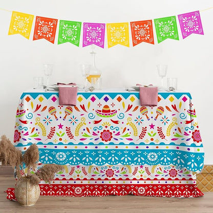 Fiesta Party Supplies Kit for 24 - Ultimate Celebration Pack Including Paper Plates, Napkins, Cups, Tablecloth & Banner | Ideal for Mexican Birthday, Taco, & Cinco de Mayo party Decorations