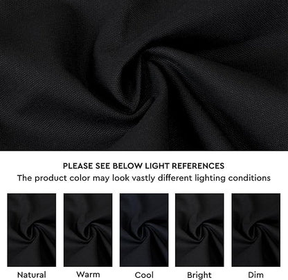 Encasa XO Jet Black Cloth Napkins Set of 6, 17"x17" | Solid Color Cotton Dinner Napkins | Washable & Reusable Napkins for Dining Table Fall Decoration, Holiday & Christmas Festivals