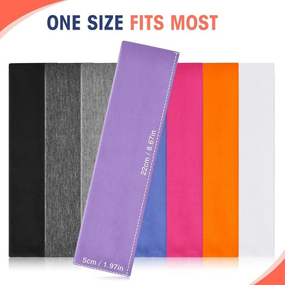 Hotop 20 Pcs Sport Stretchy Headbands for Girls Women Non Slip Soft Fabric Elastic Headband Bulk for Yoga DIY Team Gifts