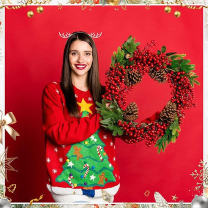 Yunlly 12 Pcs Christmas Headbands Set Rhinestone Xmas Headbands Cute Reindeer Antler Snowflake Star Headpiece Christmas Happy New Year Holiday Party Accessories for Women Girls