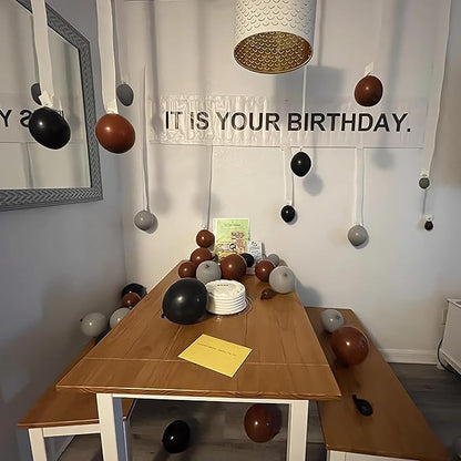 110 PCS It Is Your Birthday Banner Set, The Office Merchandise Banner with Metal Hanging Grommets, Balloons, Plates, Cups, Napkins,Streamer and Tape for Birthday Party Supplies Decorations
