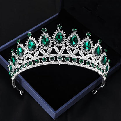 Kamirola Tiaras Princess Crown for Women and Girls Crystal Headbands for Bridal, Princess for Wedding and Party(TR21)