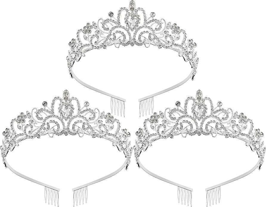 Princess Crown for Women, Crystal Queen Tiaras for Girls Bridal Hair Accessories Gifts for Birthday Wedding Prom, Bridal Party, Pageant, Halloween Christmas Costume