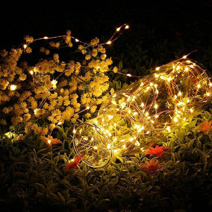 Joomer Battery String Lights, 4 Pack Total 64FT 200 LED Battery Operated String Light, Twinkle Fairy Lights with Timer for Home, Garden, Store, Party, Holiday, Indoor Decor(Warm White)