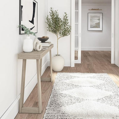 Plank+Beam Classic 46 Inch Console Table, Solid Pine Wood Entryway Table, Narrow Sofa Table for Hallway or Living Room, Seashell