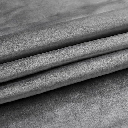PRIMROSE Dark Grey Velvet Curtains 102 inch Long for Living Room,Set of 2 Panels Blackout Rod Pocket Back Tab Window Treatment Room Darkening Heavy Decorative Curtains Drapes for Bedroom