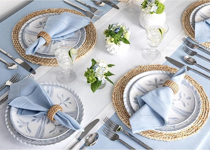 Solino Home Linen White Table Runner 156 Inches Long - 100% Pure Linen Extra Long Table Runner 14 x 156 Inch for Fall, Autumn, Christmas, Holiday, New Year - Classic Hemstitch