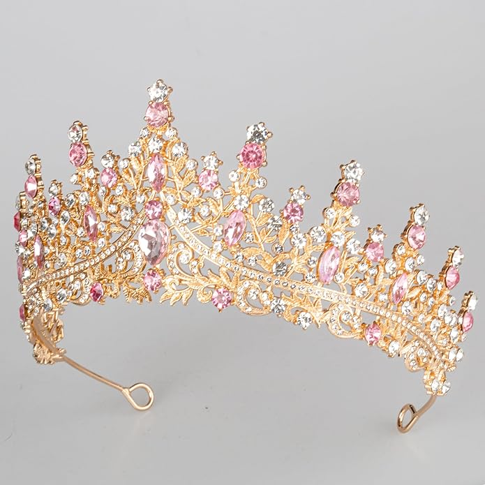 Tiaras and Crowns for Women Crystal Princess Tiaras Rhinestone Queen Crowns For Wedding Bridal Birthday Prom Pageant Party (Tiara 100)