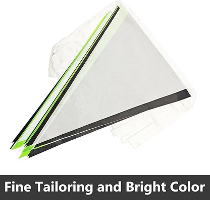100 Ft White Black Green Pennant Banner Flag, 60 Pcs String Hanging DIY Bunting Flags for Party, School, Wedding, Carnival, Celebrations, Outdoor and Indoor Decorations (White Black Green)