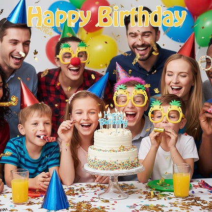 100 Pcs Gold Happy Birthday Confetti, Gold Confetti Birthdays Party Decorations Birthday Table Decorations Cake Balloon Scatter Decoration for Birthdays, Baby Shower Party Supplies