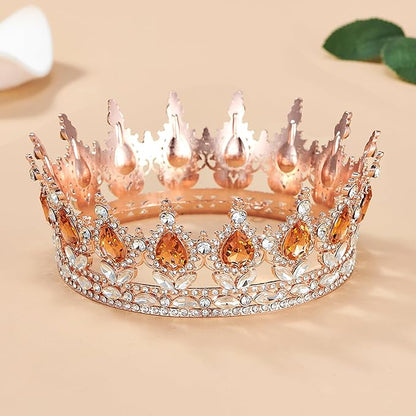 Queen Crown Rhinestone Wedding Crowns and Tiaras for Women Costume Party Hair Accessories Princess Birthday Crown Crystal Bridal Crowns