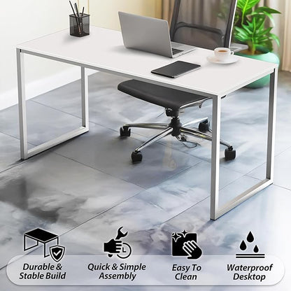SHW Mission 48-Inch Home Office Computer Desk, White