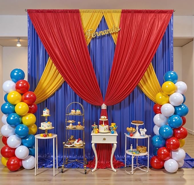 20x10ft Shimmer Royal Blue Sequin Backdrop Curtain for Parties, Thick Wrinkle Free Glitter Blue Photo Backdrop Drapes Curtains for Birthday Wedding Photography Background-4 Panels 5x10ft