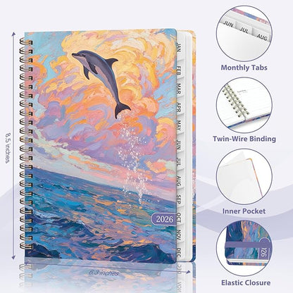2026 Planner, Weekly and Monthly Calendar Academic Planner, Jan 2026 - Dec 2026, Planning Agenda Book for Desk Accessories and School Supplies - A5 (6.3'' x 8.5'')