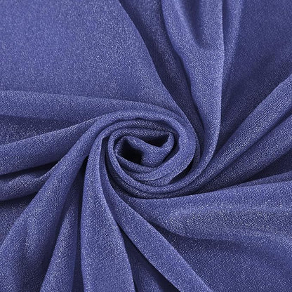 Navy Blue Arch Drapes for Wedding Arch Draping Fabric Sheer Backdrop Curtain for Ceremony Bridal Party Decor 19Ft Length x 28" Width 2 Panel