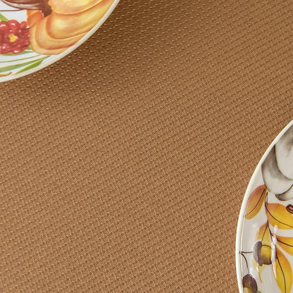 maxmill Fall Tablecloth Waterproof Spillproof Wrinkle Resistant Soft Textured Table Cloth for Harvest Thanksgiving Dinner and Party Indoor and Outdoor Use,Rectangle 52 x 70 Inch, Amber Bronze