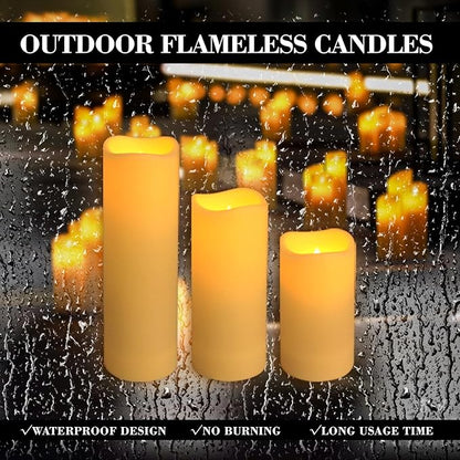 96 Packs Flameless Led Candles, Battery Candles,Simulate Flame,Waterproof Outdoor Indoor Candles -Key Remotes and Cycling 24 Hours Timer for Wedding,Halloween,