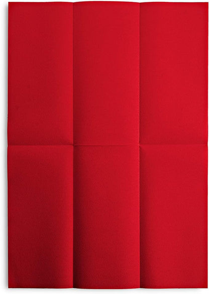 Linen-Feel Colored Paper Napkins - Decortive Cloth-Like Red Dinner Napkins - Soft And Absorbent. For Kitchen, Party, Wedding, Bathroom Or Any Occasion. (Pack of 100)