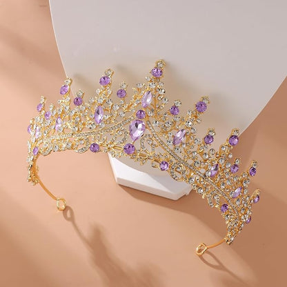 Kamirola Tiaras and Crowns for Women,Tiaras Earrings Necklace, Crystal Bridal Jewelry Set (TR48)
