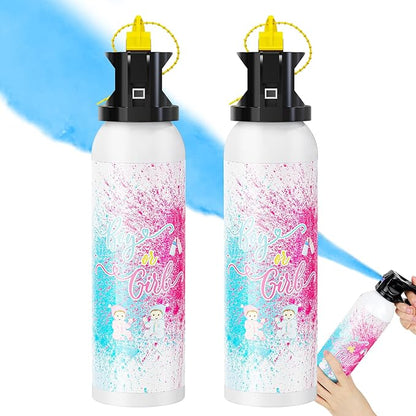 Large Gender Reveal Fire Extinguisher Color Blasters: 2 Pcs Blue Blaster Only for Baby Boy with Blue Smoke suitable for Gender Reveal Party Decorations (blue)