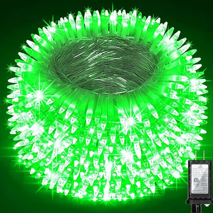 750 LED Chrstmas Lights, 240ft Outdoor Christmas String Lights with 12 Modes, Green LED String Lights with Timer Dimmable Waterproof for Tree Fence Garden Xmas Wedding Party Decor Green