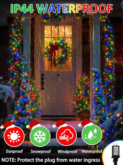 Smart Color Changing Christmas Lights with Remote & App Control, 66 FT 200 LED RGB String Lights with Timer, Music Sync Multiple Modes Twinkle Christmas Tree Light Waterproof Indoor Outdoor Xmas Decor