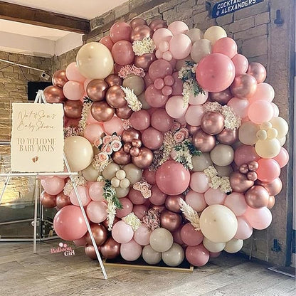 PartyWoo Dusty Pink Balloons 101pcs 12 Inch Boho Blush Lilac Pink Latex Helium Balloons for Princess Birthday Baby Shower Graduation Gender Reveal Anniversary Bachelorette Party Decorations Pink-F54
