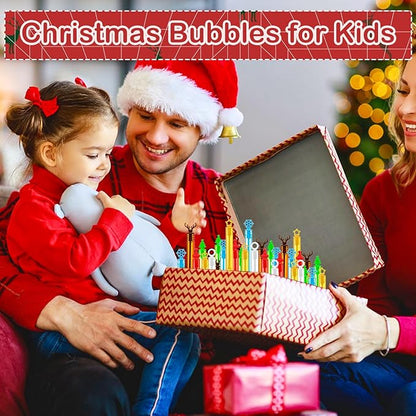 60Pcs Christmas Bubbles Party Favors for Kids, Christmas Goodie Bag Stocking Stuffers Pinata Fillers Treats, Mini Bubbles Bulk Christ mas Toys Gifts for Kids Toddlers Boy Girl Classroom Carnival Prize